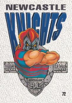 1995 Dynamic ARL Series 2 #72 Newcastle Knights crest Front